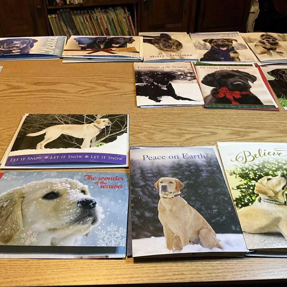 Mixed Brands NEW  Un-Used Christmas Cards DOGS With Envelopes! Lot Of 43 Vintage